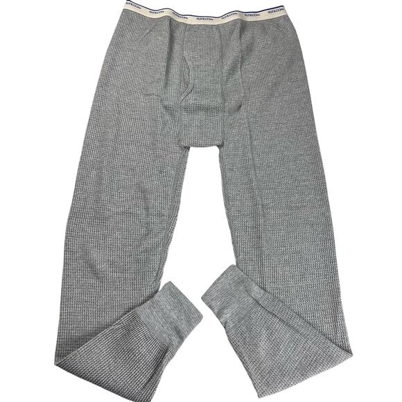 Fruit of the Loom Men's Gray Thermal Long John Underwear Pants Size Large - Picture 1 of 6